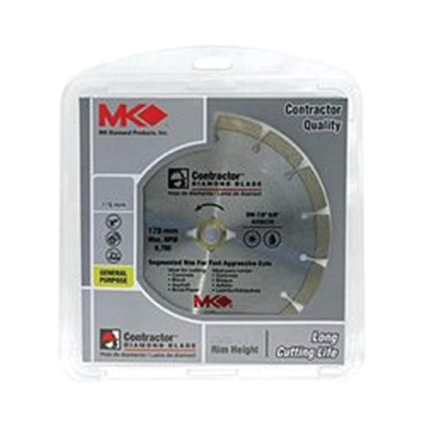 MK 167017 Saw Blade, 10 in Dia, 7/8 to 5/8 in Arbor, Diamond Cutting Edge, Segmented Rim
