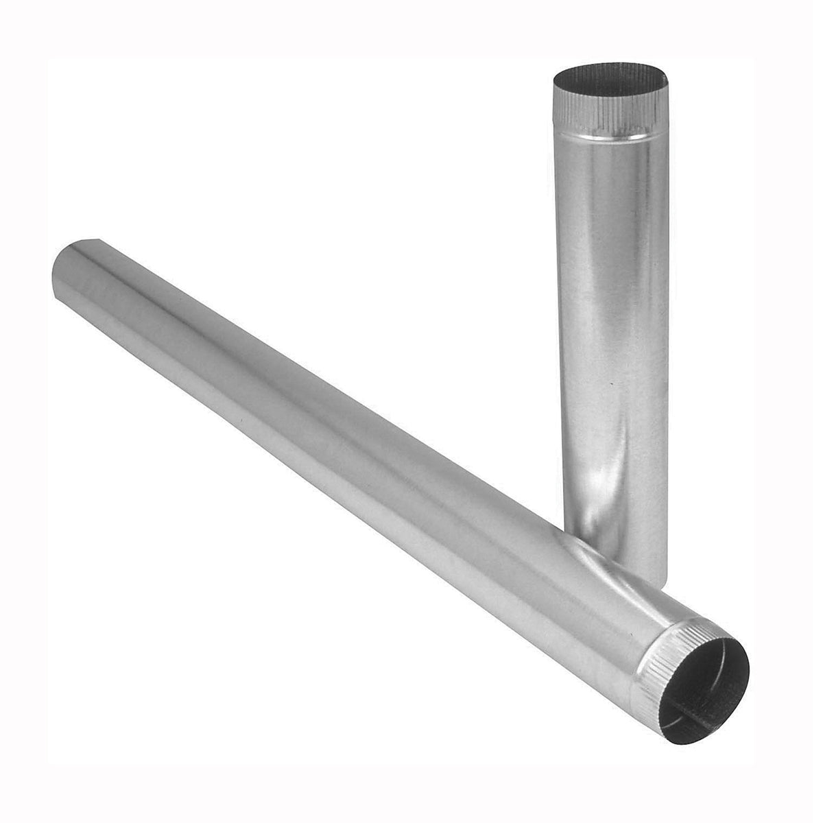 Imperial GV1336 Duct Pipe, 8 in Dia, 24 in L, 30 Gauge, Galvanized Steel, Galvanized