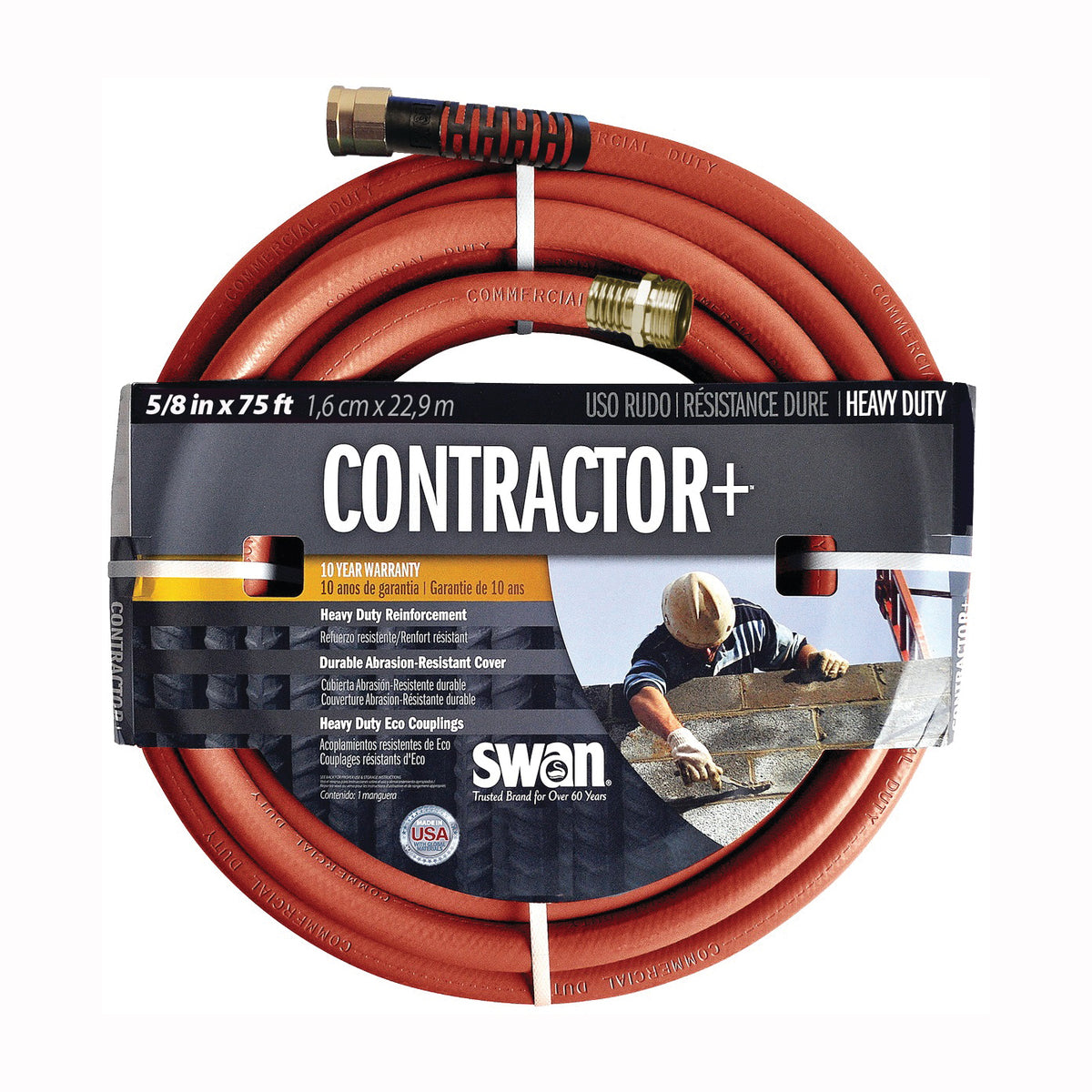 SWAN SNCG58075 Garden Hose, 75 ft L