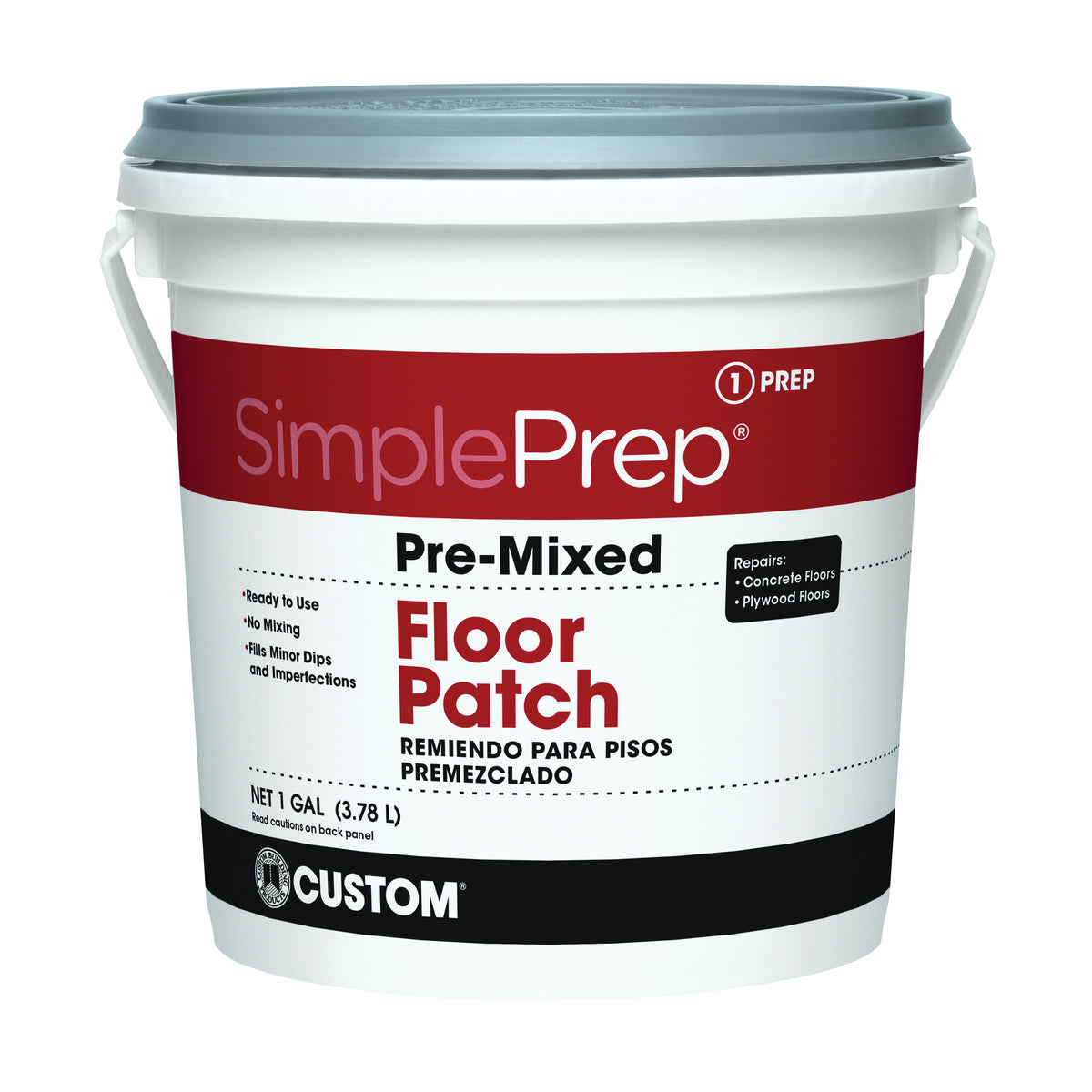CUSTOM FP1-2 Pre Mixed Floor Patch, 1 gal Pail