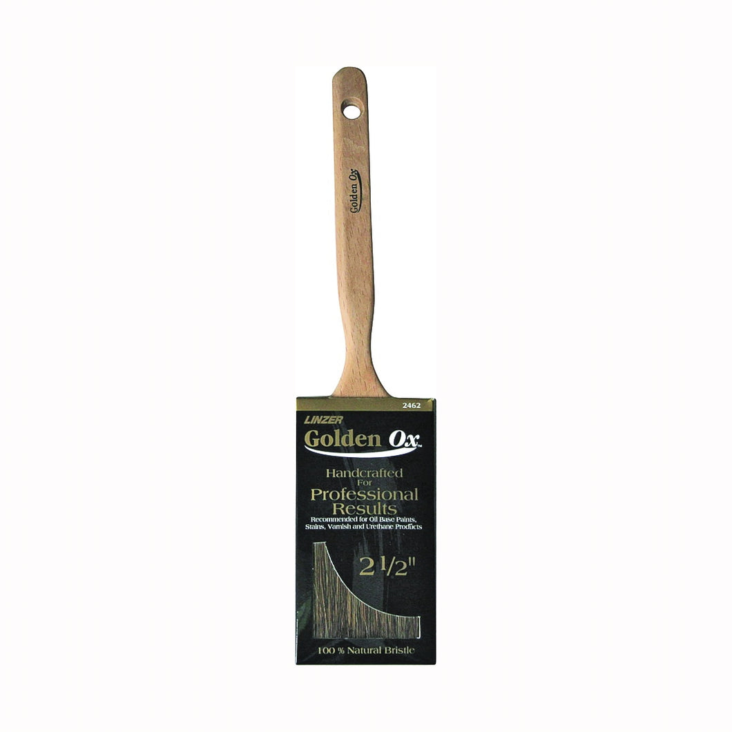 Linzer WC 2462-2.5 Paint Brush, 2-1/2 in W, 2-3/4 in L Bristle, Very Fine China Bristle, Flat Sash Handle