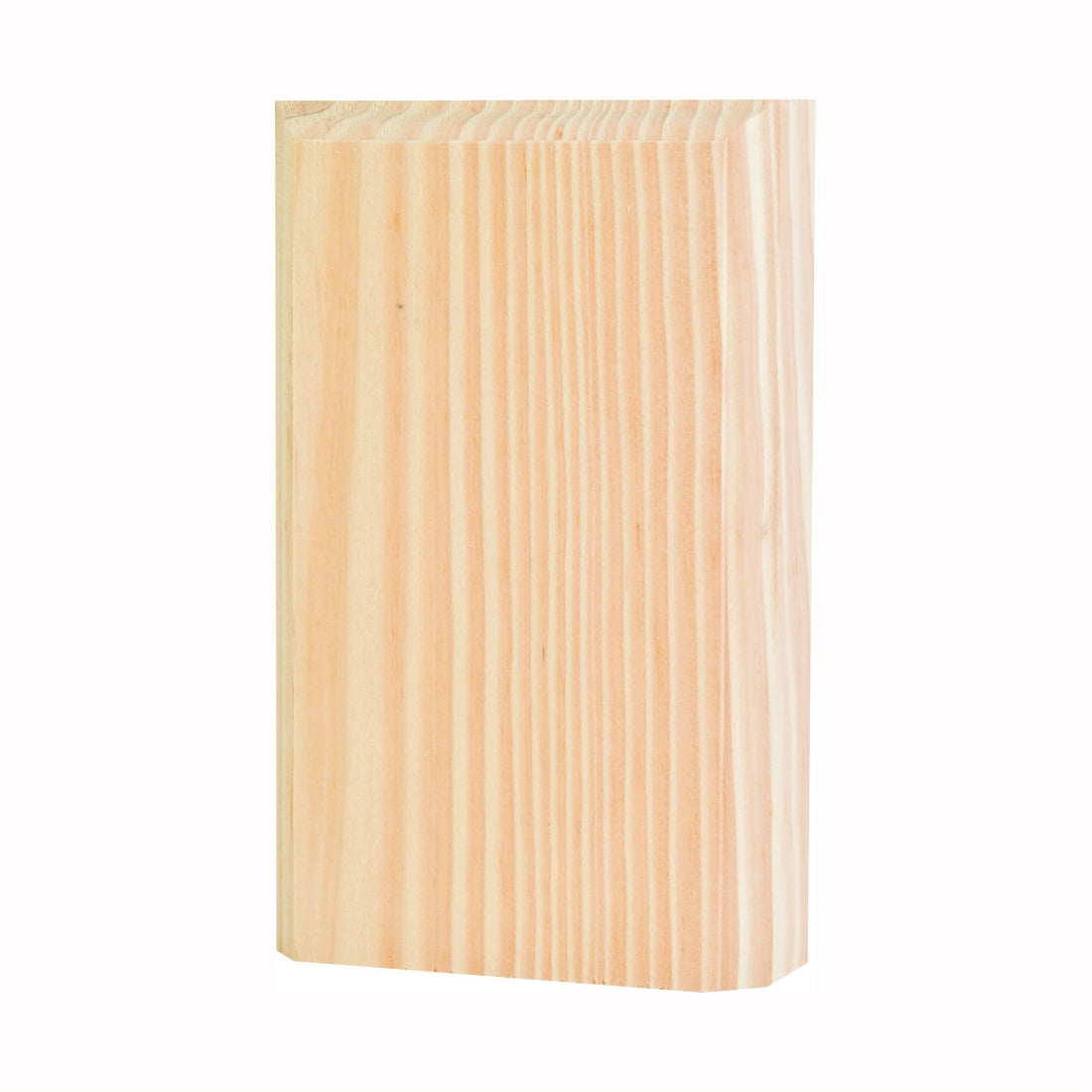 Waddell BTB35 Trim Block Moulding, 6 in L, 3-3/4 in W, 1 in Thick, Pine Wood