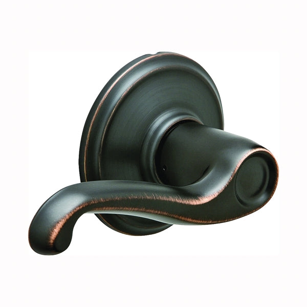 Schlage Flair Series F10V FLA 716 Passage Lever, Zinc, Aged Bronze