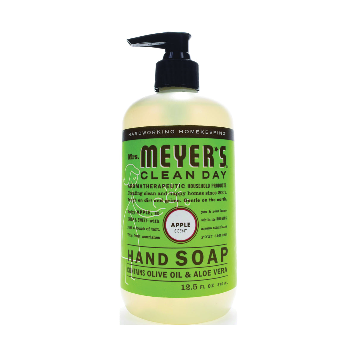 Mrs. Meyer's 17427 Hand Soap, Liquid, Colorless, Apple, 12.5 oz Bottle
