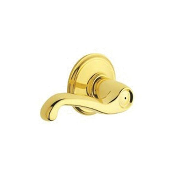 Schlage Flair Series F40 FLA 605 Privacy Lever, Brass