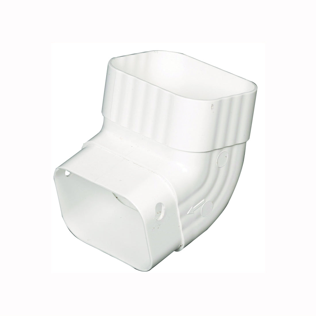 Amerimax M0627 Downspout Elbow, Vinyl, White