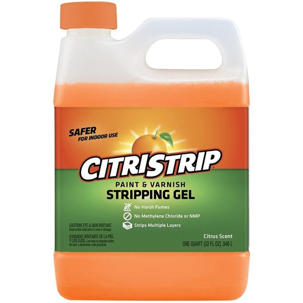 Citristrip QCSG801 Paint and Varnish Stripping Gel, Liquid, Orange