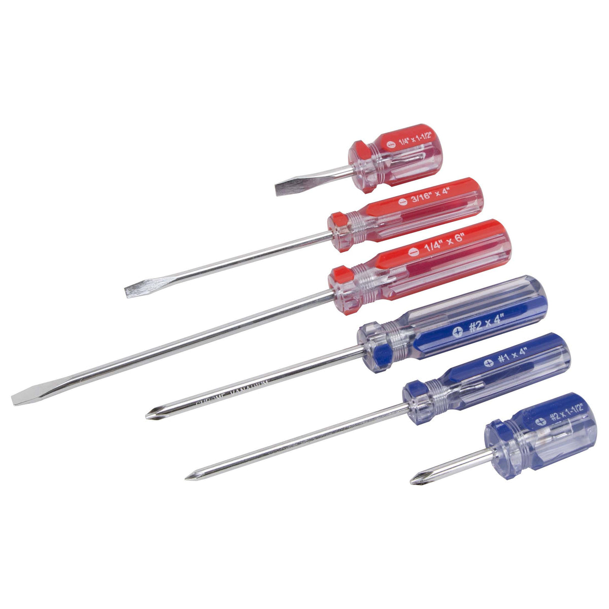 Vulcan SD-SET-1 Screwdriver Set, 6 Pc W/Rack Tb