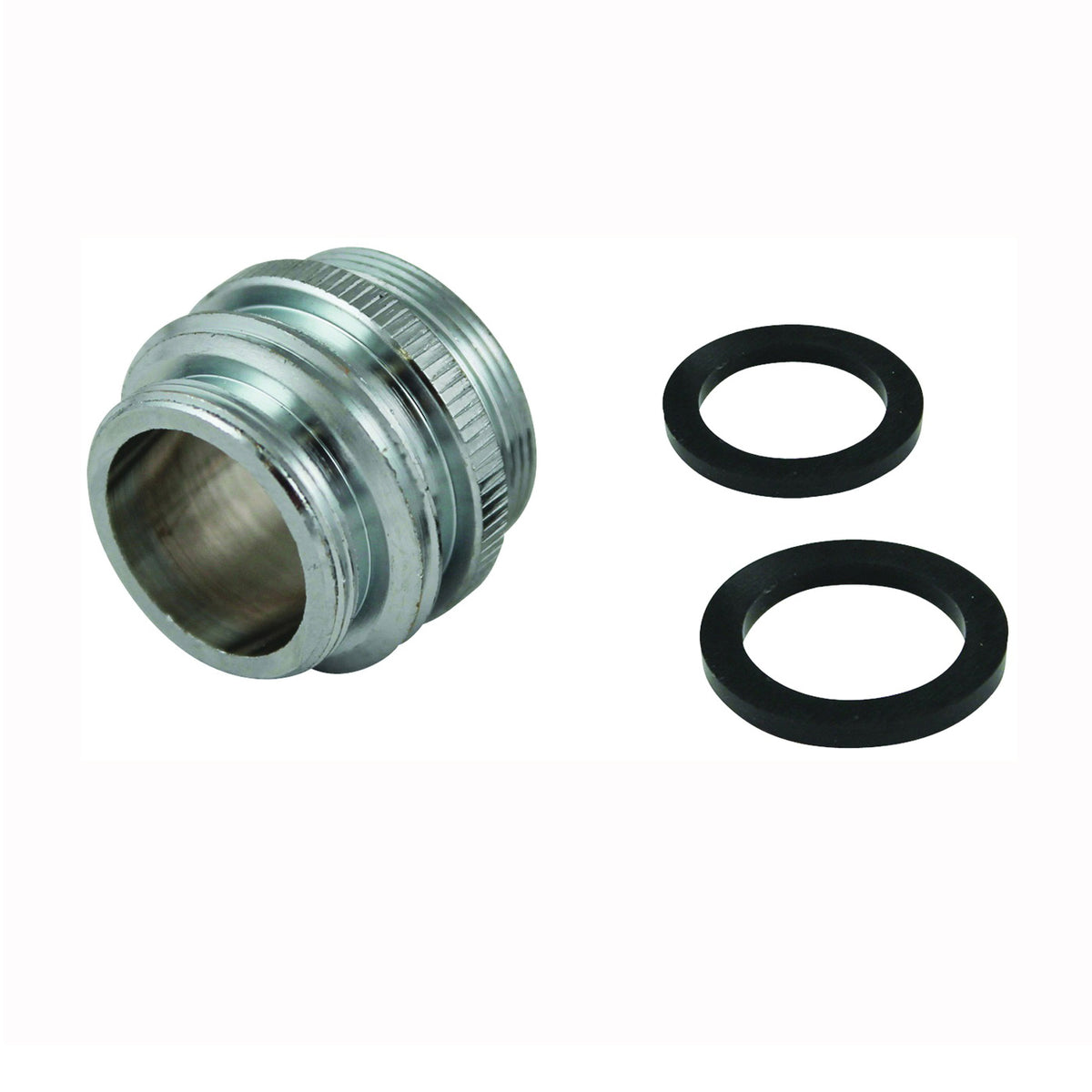 Plumb Pak PP800-60LF Faucet Aerator Adapter, 15/16-27 x 55/64-27 x 3/4 in in, Male x Female x MHT, Chrome Plated