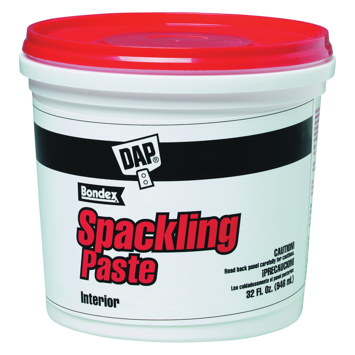 DAP 10204 Spackling Paste White, White, 1 qt Tub