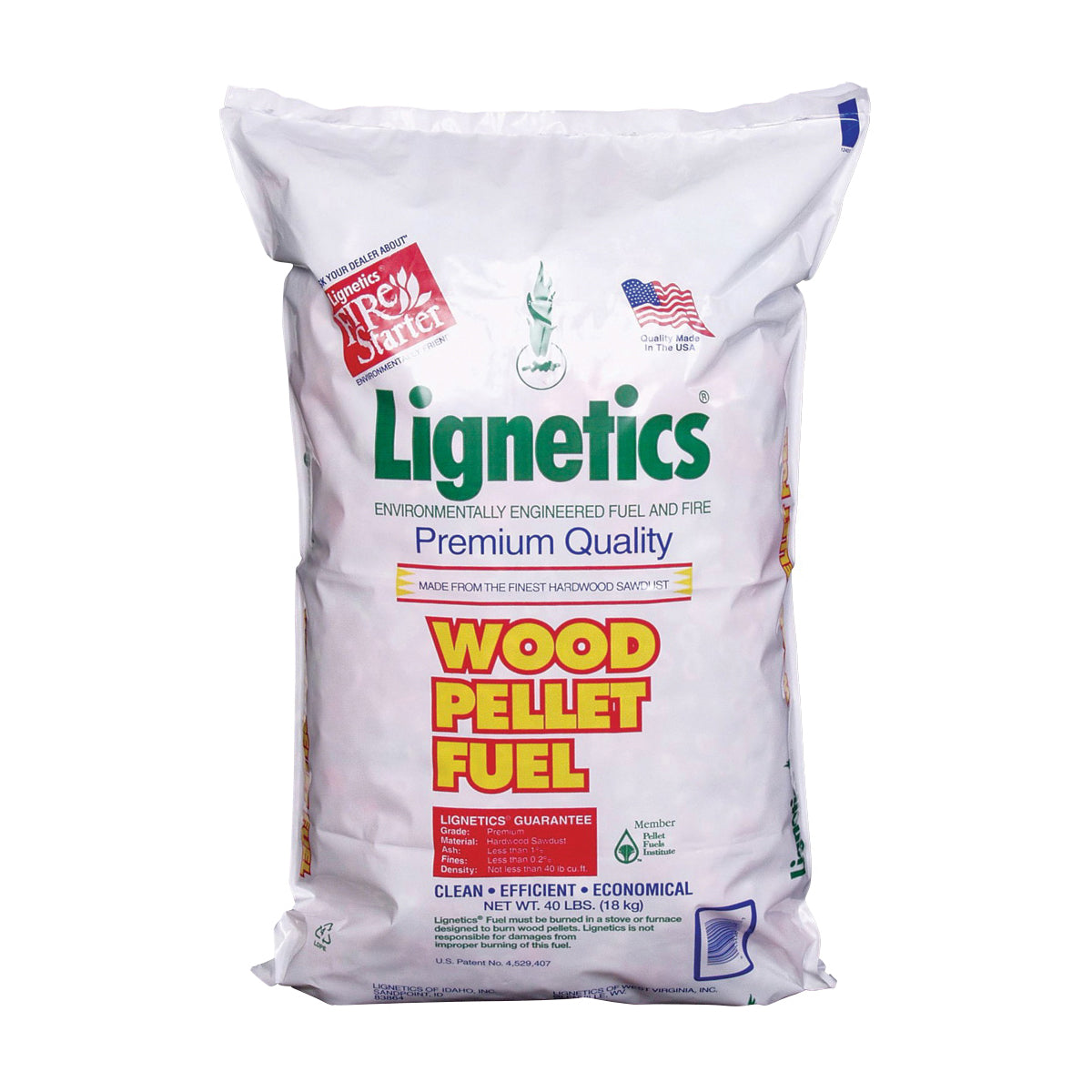 Lignetics FG10 Wood Fuel Pellet, 40 lb per bag  Woodpellet