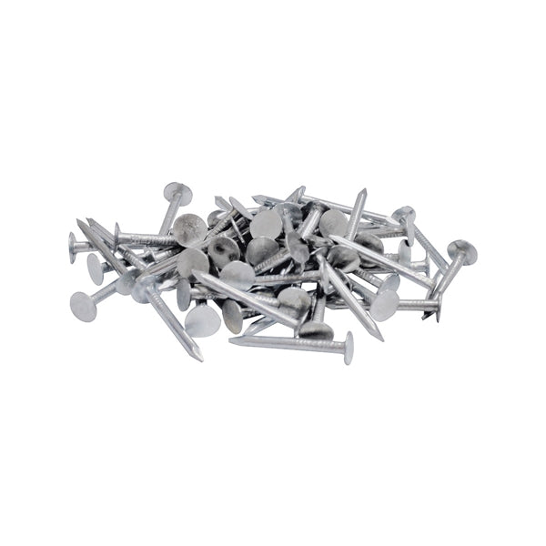 ORGILL BULK NAILS 0069092 Roofing Nail, Hand Driven, 1-1/2 in L, 11 Gauge, Steel, Galvanized, Flat Head, Round Shank