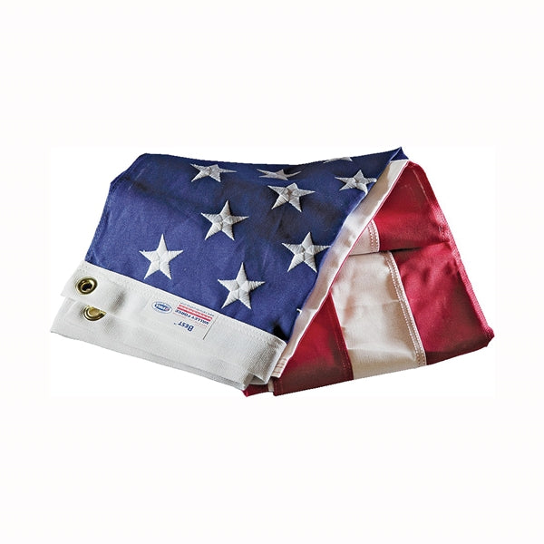 Valley Forge USB3 USA Flag, 3 ft W, 5 ft H, Cotton