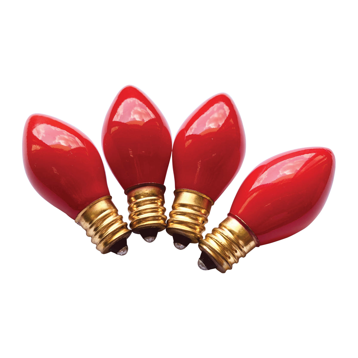 Hometown Holidays 16240 Light Bulb, 5 W, Candelabra Lamp Base, Incandescent Lamp, Ceramic Red Light