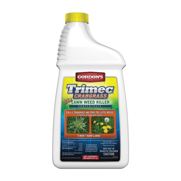 Gordon's Trimec 761160 Crabgrass Plus Lawn Weed Killer, Liquid, Dark Brown, 1 qt Bottle