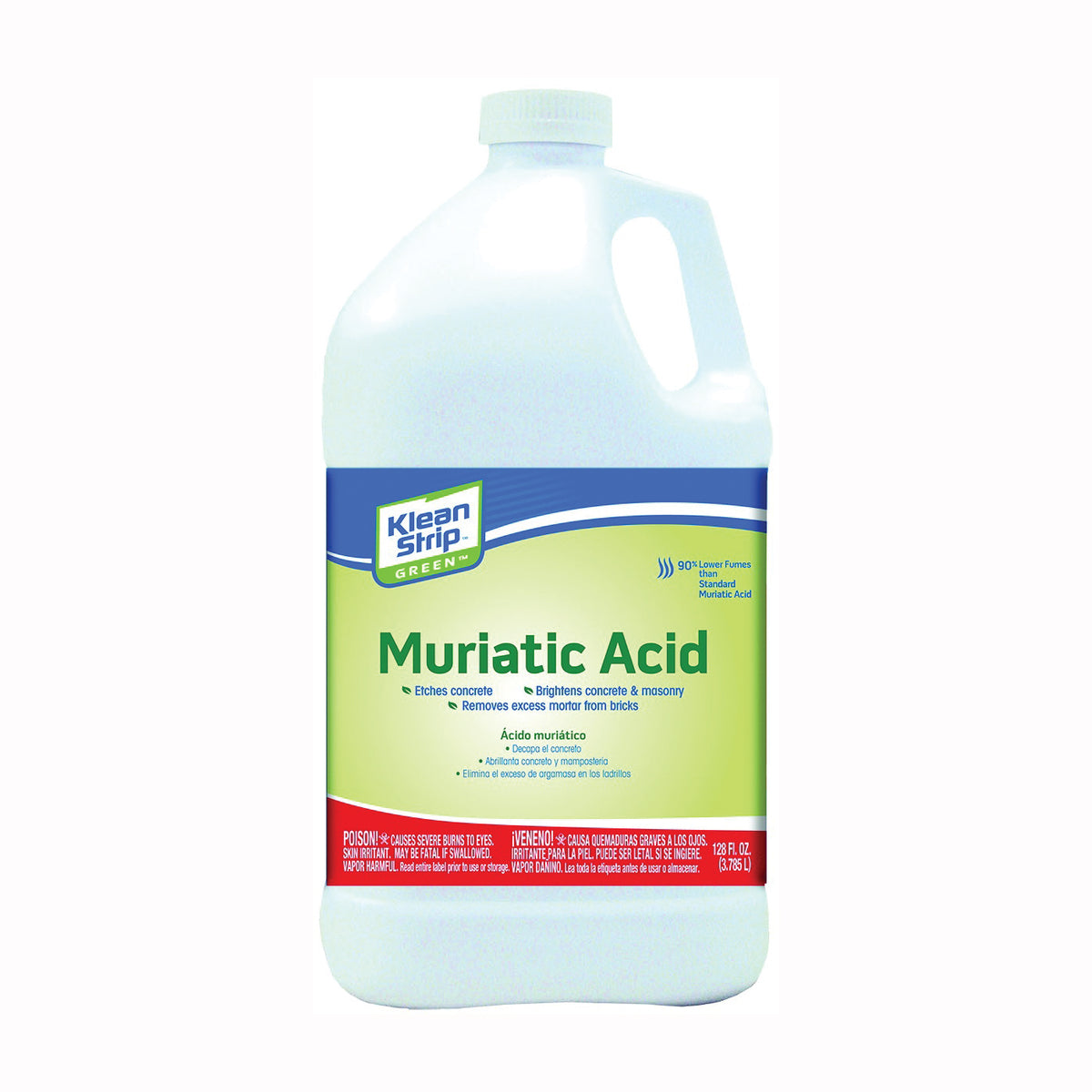 Klean Strip GKGM75006 Safer Muriatic Acid, Liquid, Slight Pungent, Pungent, 1 gal, Can