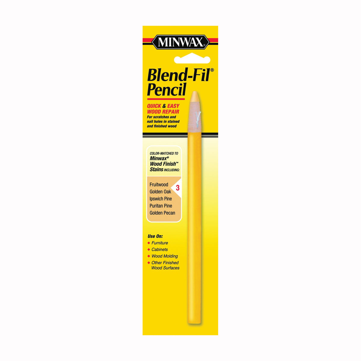 Minwax Blend-Fil 11003000 Wood Filler Pencil, Solid, #3