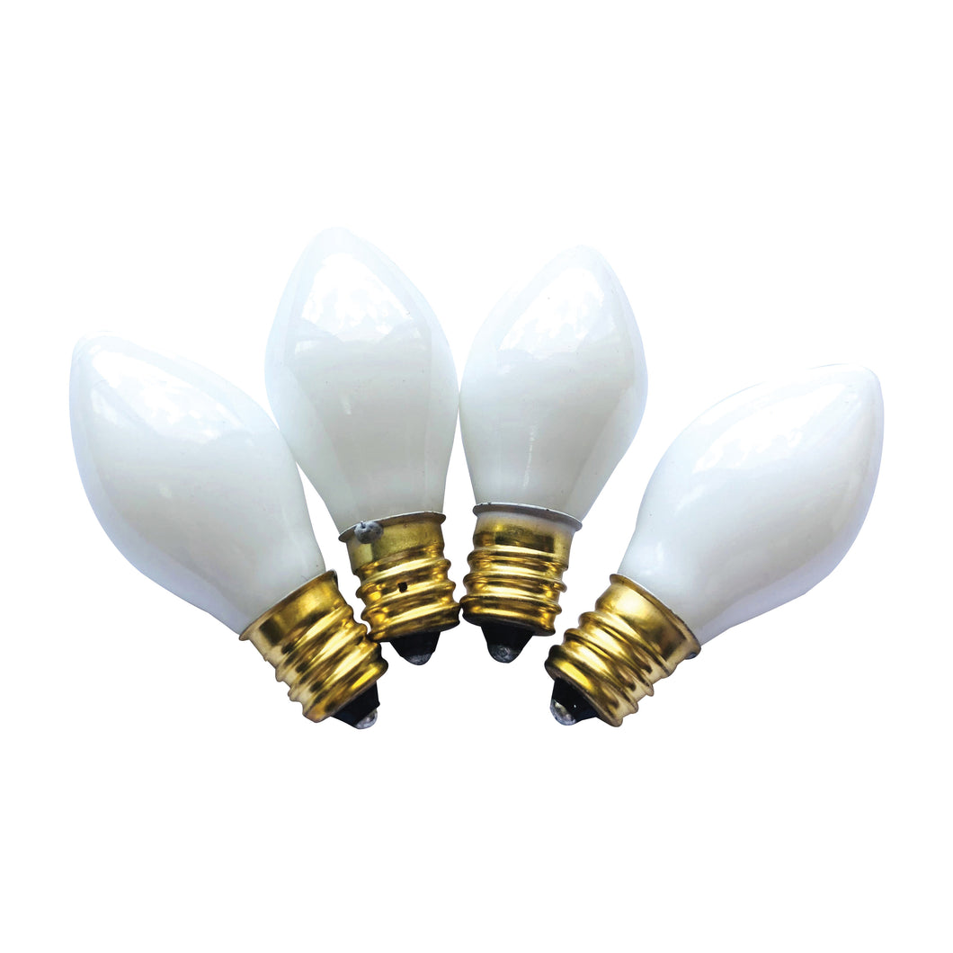 Hometown Holidays 16270 Light Bulb, 5 W, Candelabra Lamp Base, Incandescent Lamp, Ceramic White Light