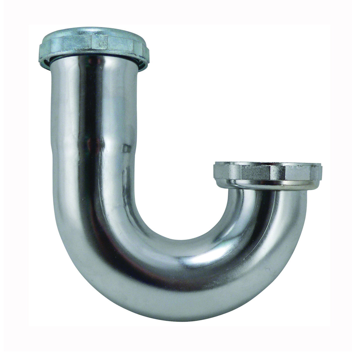 Plumb Pak PP20207 J-Bend with Nut, 1-1/2 in, Brass, Chrome