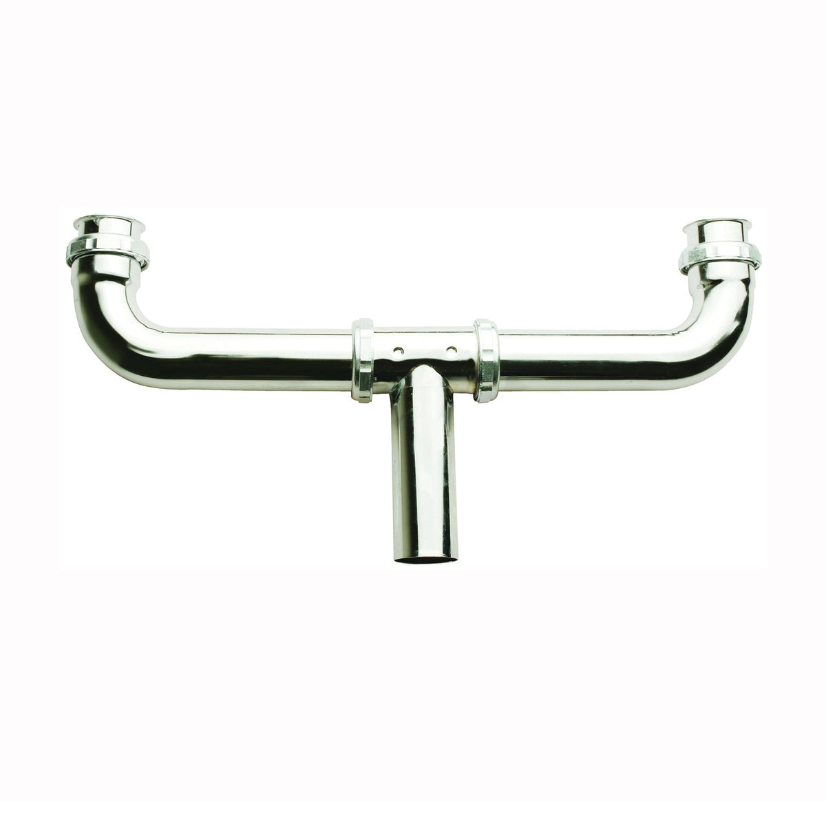 Plumb Pak PP20224 Waste Center Outlet, 1-1/2 in, Slip Joint, Brass, Chrome