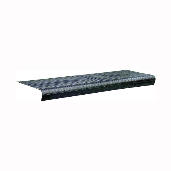 M-D 75556 Stair Tread, 24 in L, 9-1/8 in W, 0.08 in Thick, Vinyl, Black