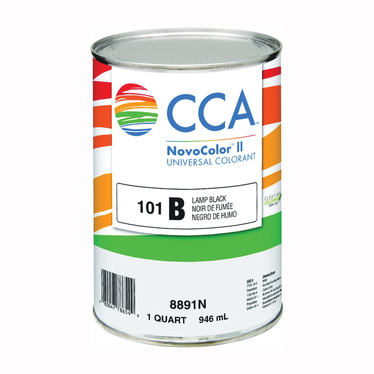 CCA NovoColor II 076.008891N.005 Universal Colorant, Carbon Black, Liquid, 1 qt
