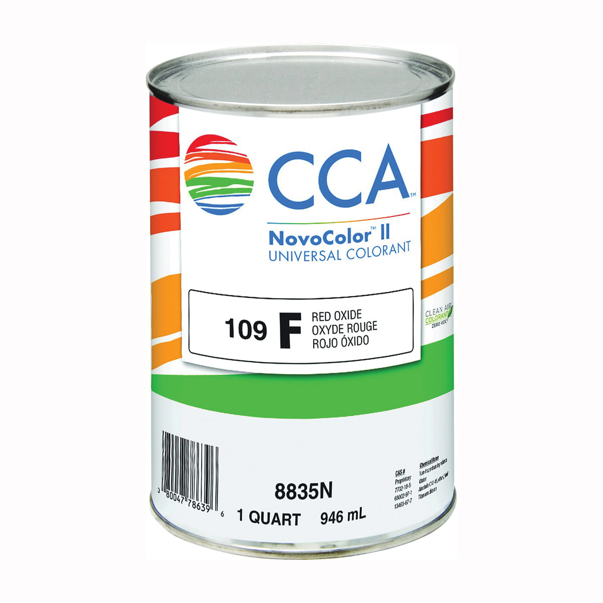 CCA NovoColor II 076.008835N.005 Universal Colorant, Red Oxide, Liquid, 1 qt