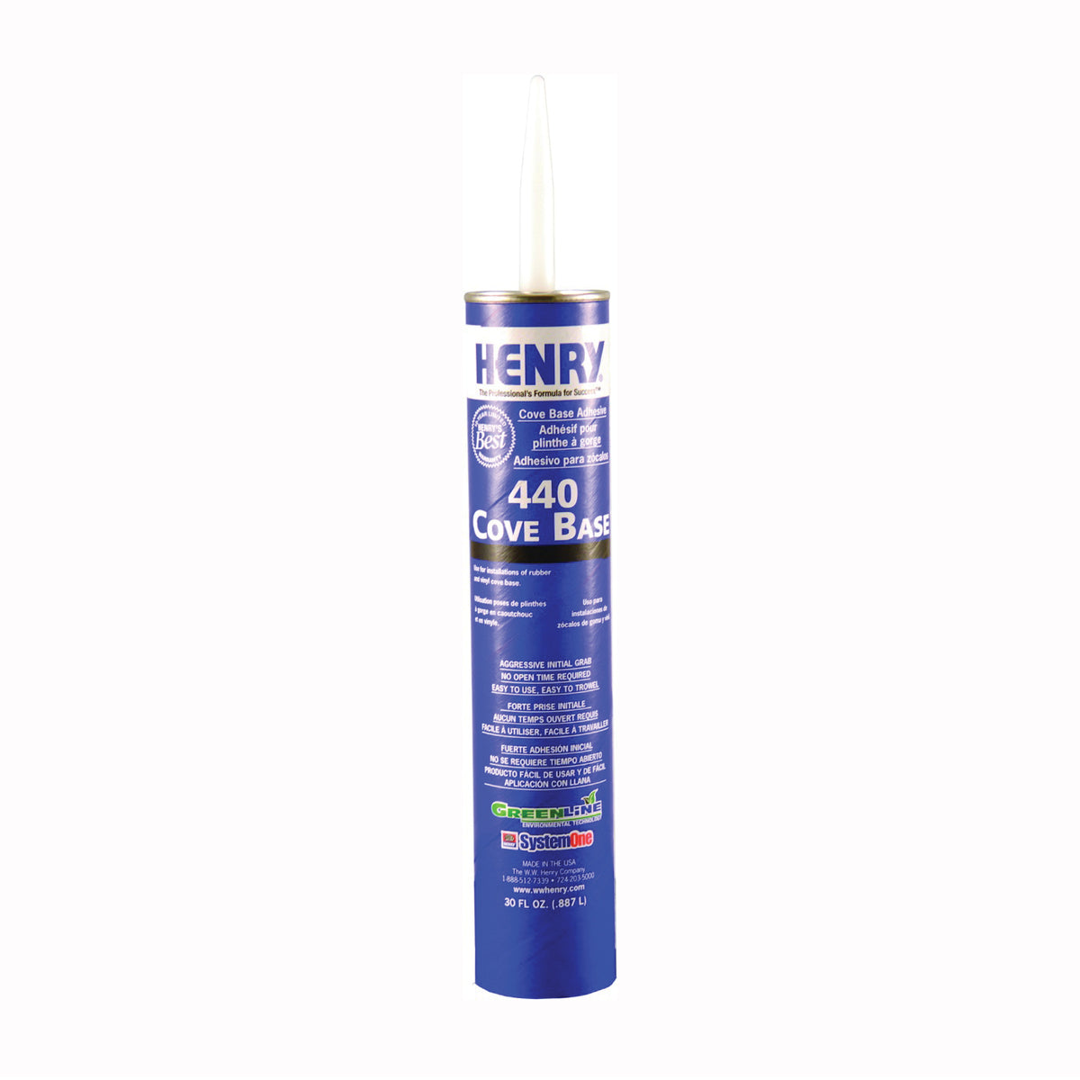 HENRY 12107 Cove Base Adhesive, Beige, 30 oz Cartridge