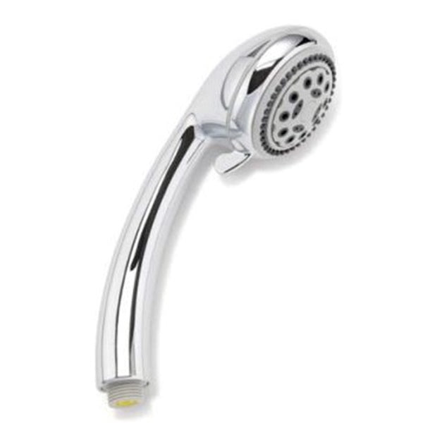 Plumb Pak K721CP Handheld Shower Head, Round, 1.8 gpm, 5-Spray Function, Polished Chrome, 3.35 in Dia