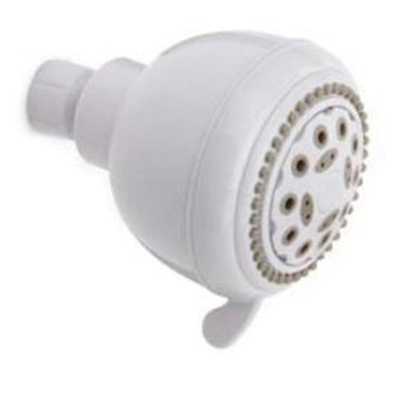 Plumb Pak K701WH Shower Head, Round, 1.8 gpm, 5-Spray Function, 3.35 in Dia