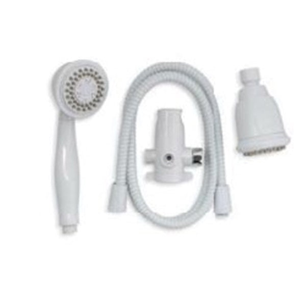 Plumb Pak K750WH Shower Head Kit, 1.8 gpm, 3-Spray Function, 60 in L Hose