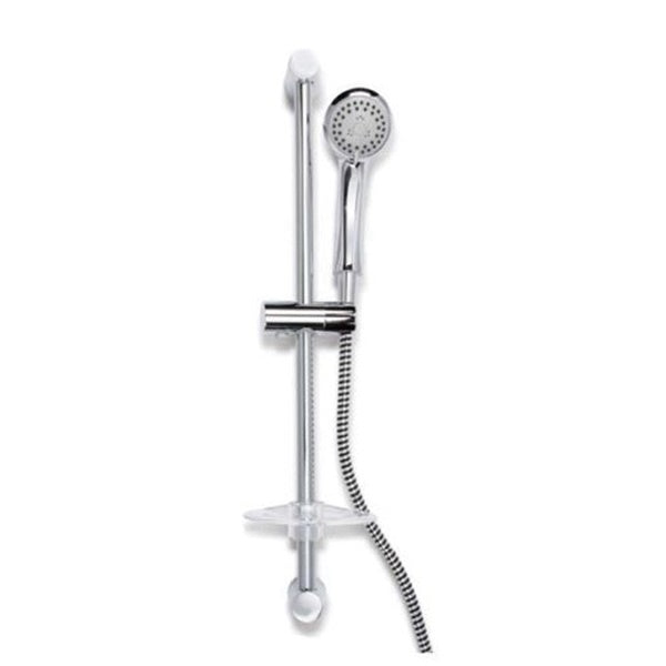 Plumb Pak K760CP Slide Bar Handheld Shower Kit, 1.8 gpm, 3-Spray Function, Polished Chrome, 60 in L Hose