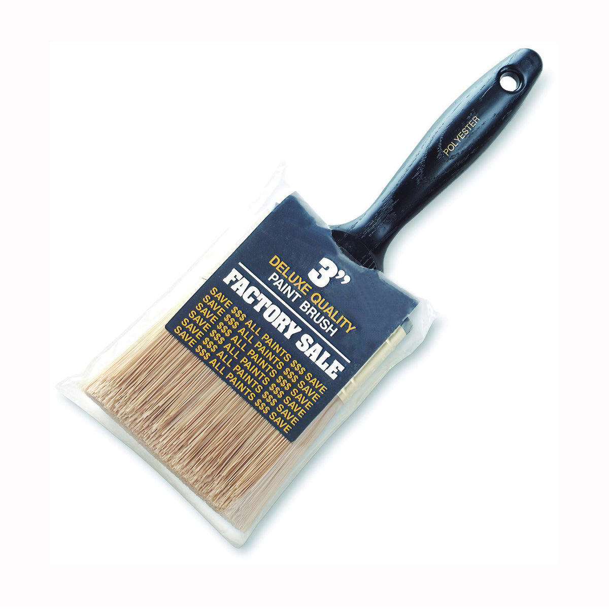 WOOSTER P3973-3 Paint Brush, 3 in W, 2-11/16 in L Bristle, Polyester Bristle, Wall Handle