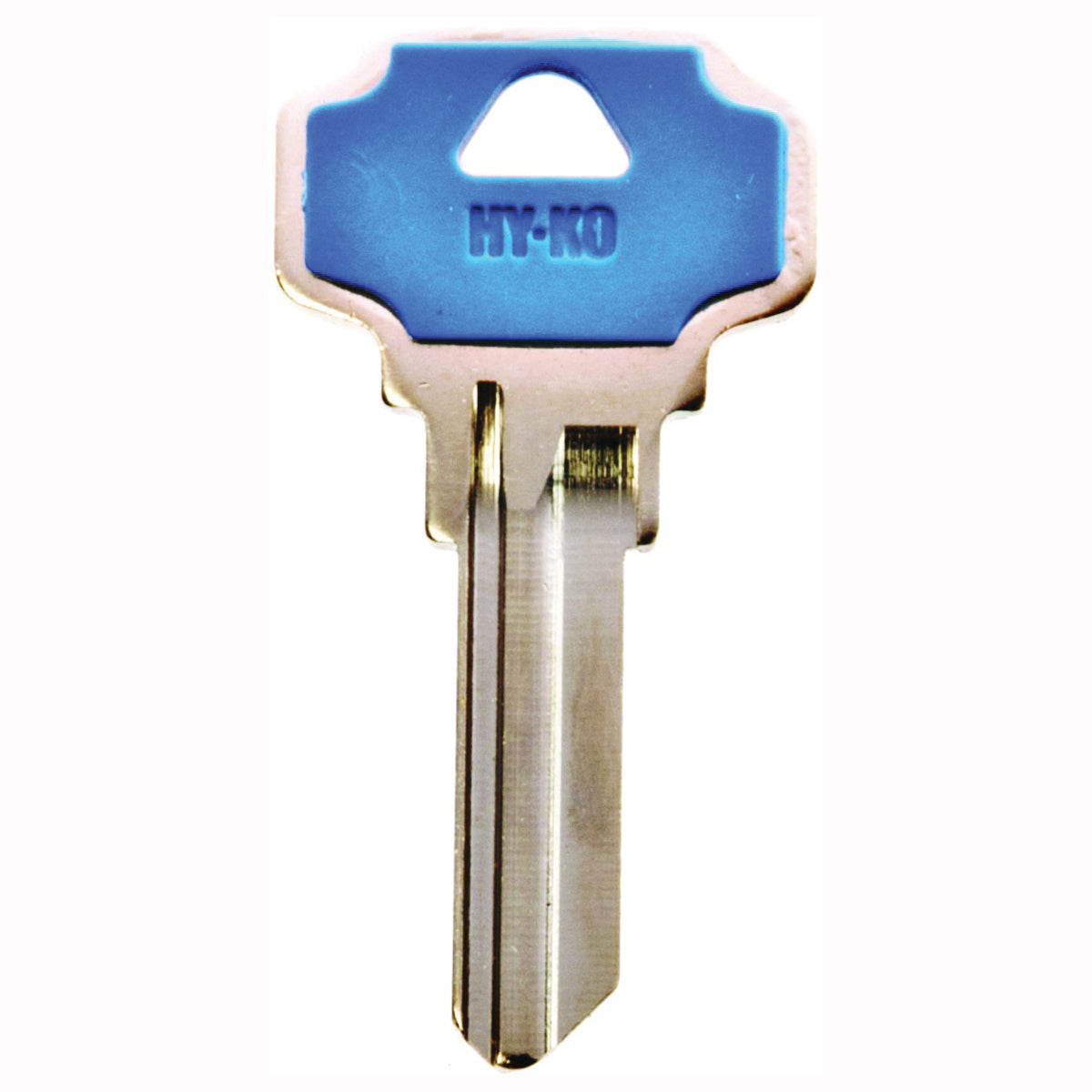 HY-KO 13005DE6 Key Blank, Brass/Plastic, Nickel, For: Dexter Cabinet, House Locks and Padlocks
