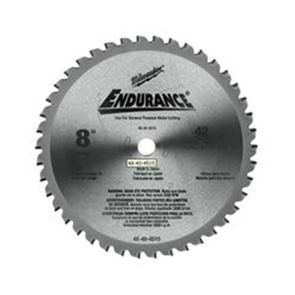 Milwaukee 48-40-4515 Circular Saw Blade, 8 in Dia, 5/8 in Arbor, 42-Teeth, Cermet Cutting Edge