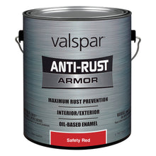Load image into Gallery viewer, Valspar 21800 Series 044.0021827.007 Enamel, Gloss, Safety Red, 1 gal, Can
