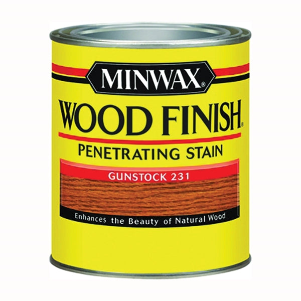 Minwax Wood Finish 223104444 Wood Stain, Gunstock, Liquid, 0.5 pt, Can
