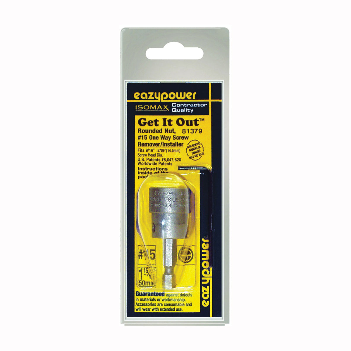 EAZYPOWER 81379 One Way Screw Remover, #15 Bolt/Screw, HSS