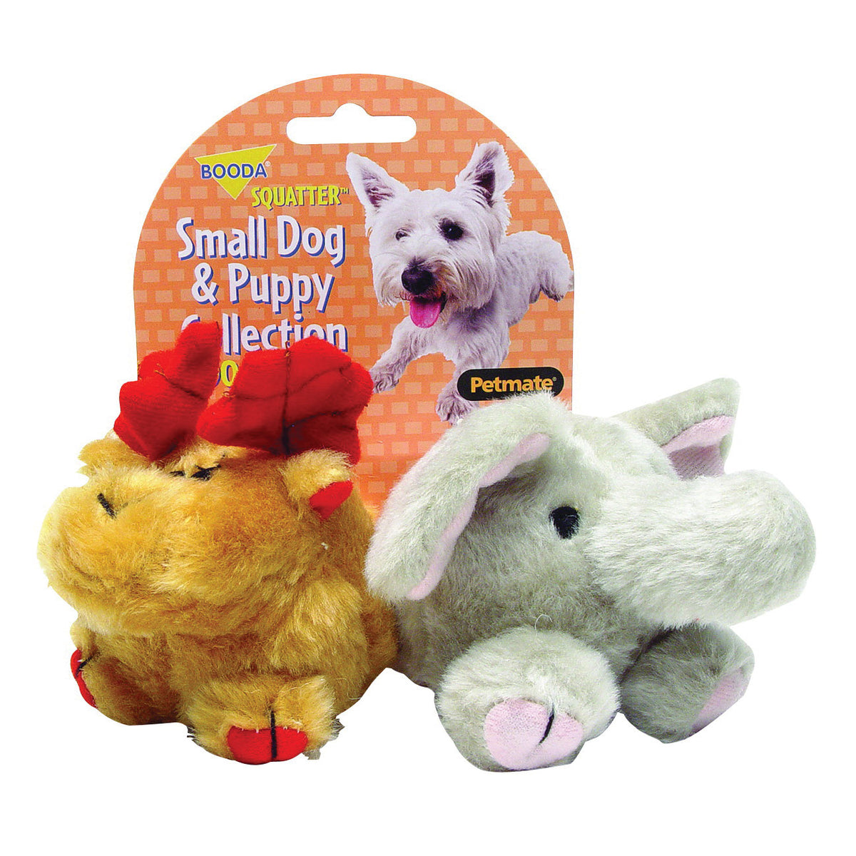 booda 0353595 Dog Toy, S, Elephant, Moose, Synthetic Fabric, Multi-Color