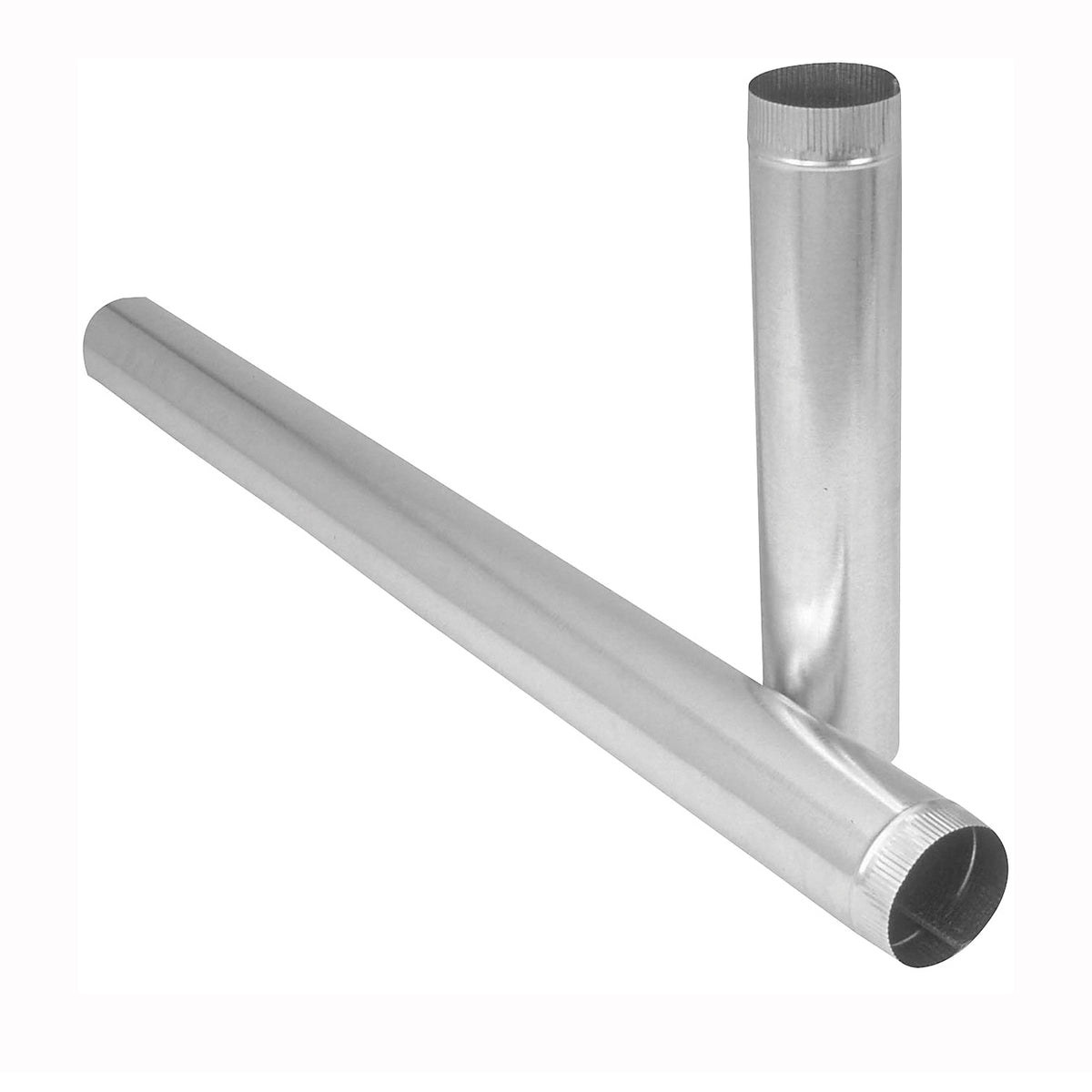 Imperial GV0407 Duct Pipe, 8 in Dia, 24 in L, 28 Gauge, Galvanized Steel, Galvanized