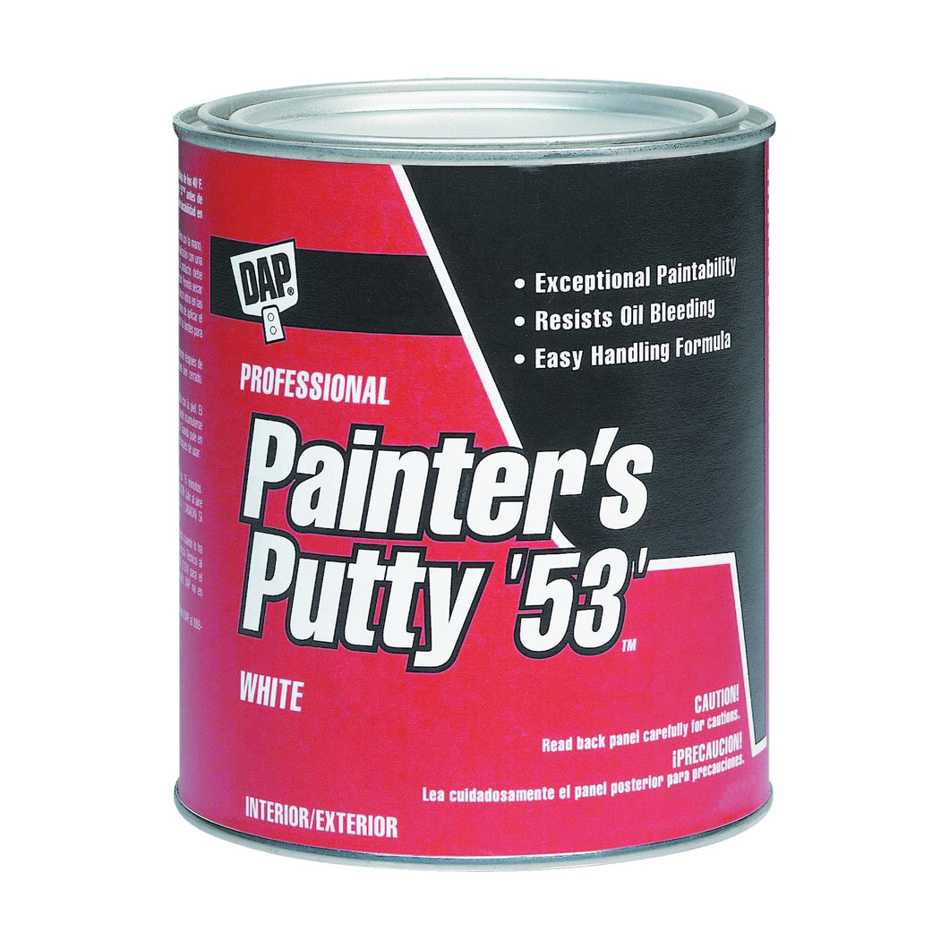 DAP 12244 Painter's Putty, Paste, Musty, White, 1 qt Tub