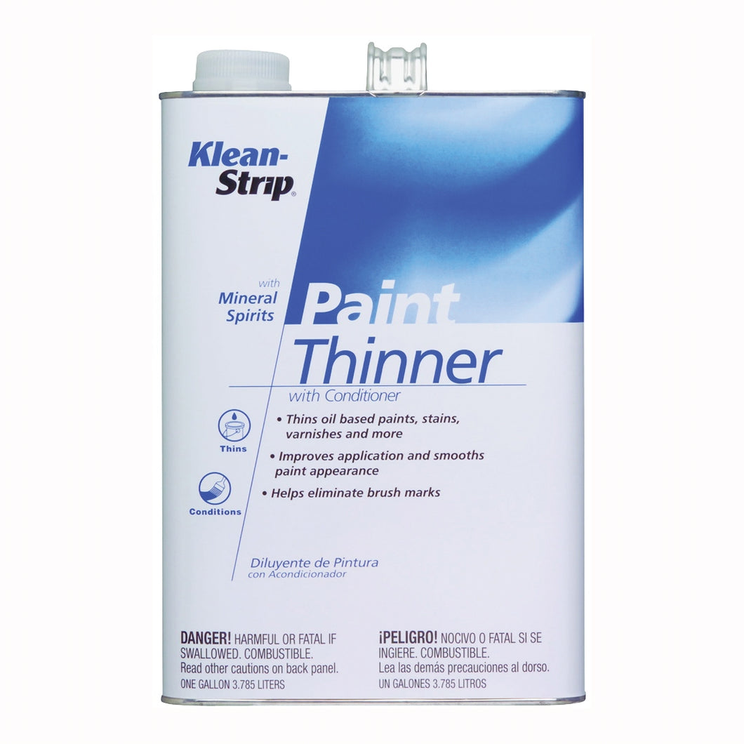 Klean Strip GKPT94002P Paint Thinner, Liquid, Free, Clear, Water White, 1 gal, Can