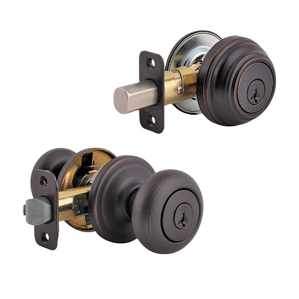 Kwikset 99910-035 Knob Lockset, 2 Grade, Keyed Key, Venetian Bronze, 2-3/8 x 2-3/4 in Backset, K4 Keyway