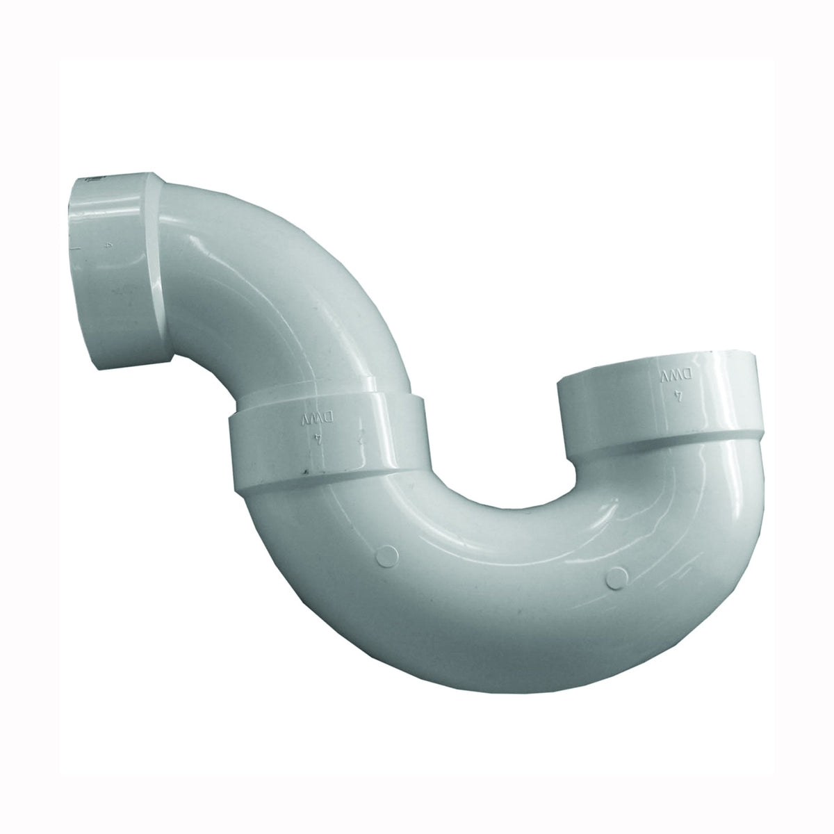 GENOVA 700 Series 78540 P-Trap, 4 in, PVC, White, SCH 40 Schedule