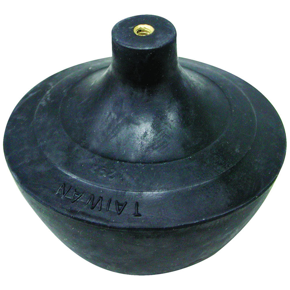 ProSource PMB-198 Toilet Tank Ball, #6-32UNC Rod, Rubber, Black