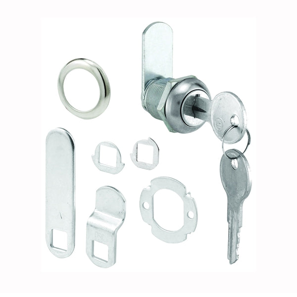 Defender Security U 9941KA Lock, Cam, Keyed Lock, Y11 Yale Keyway, Stainless Steel, Chrome