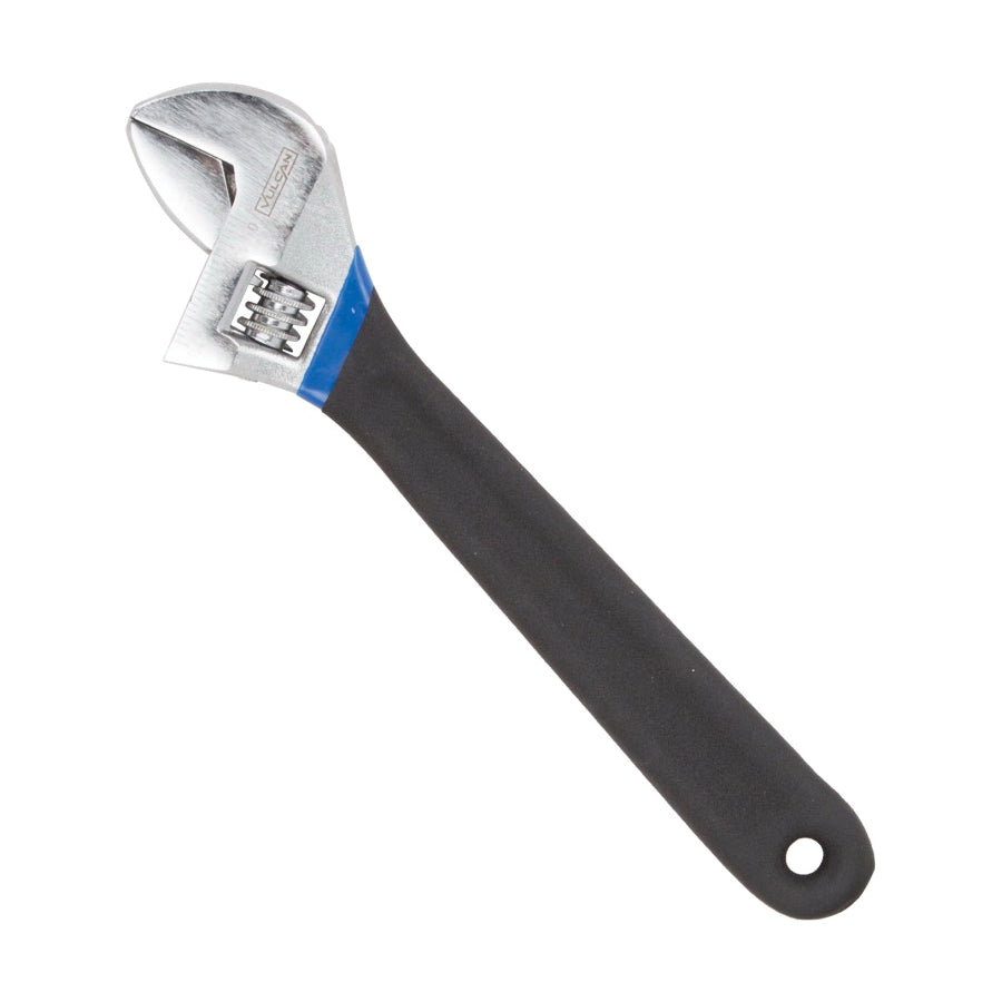 Vulcan JL149103L Adjustable Wrench, 10 in OAL, 1.04 in Jaw, Steel/Vinyl, Chrome, Non-Slip Handle