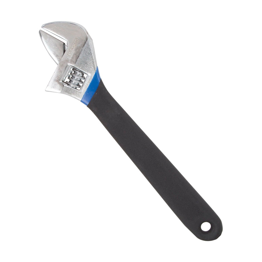 Vulcan JL149123L Adjustable Wrench, 12 in OAL, 1.04 in Jaw, Steel/Vinyl, Chrome, Non-Slip Handle