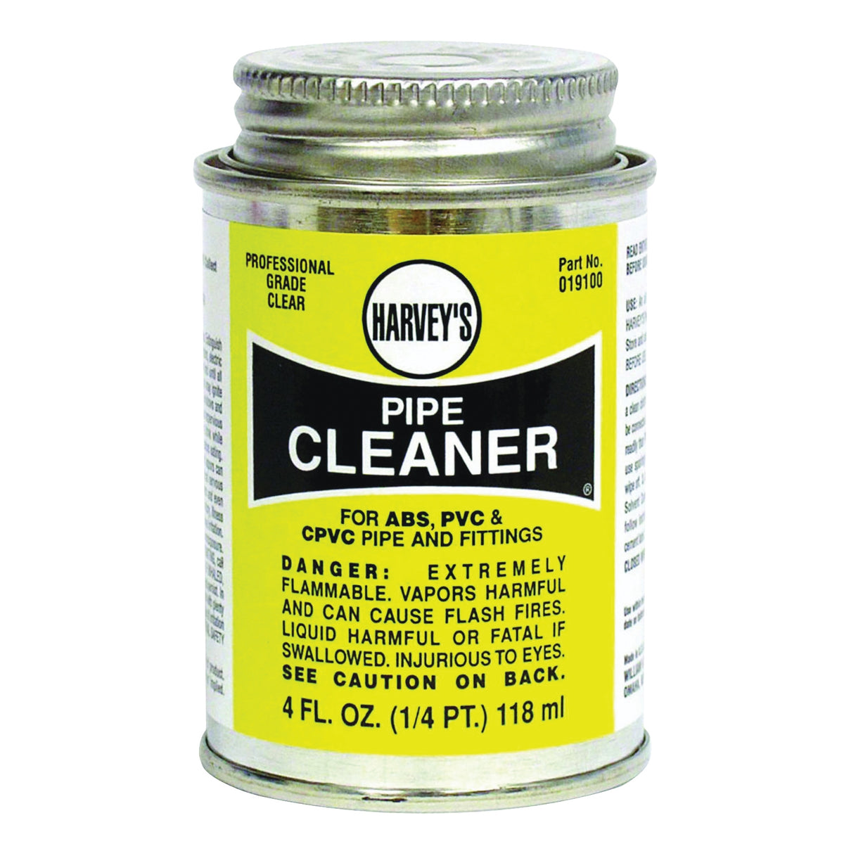 Harvey 019100-24 Pipe Cleaner, Liquid, Clear, 4 oz Can