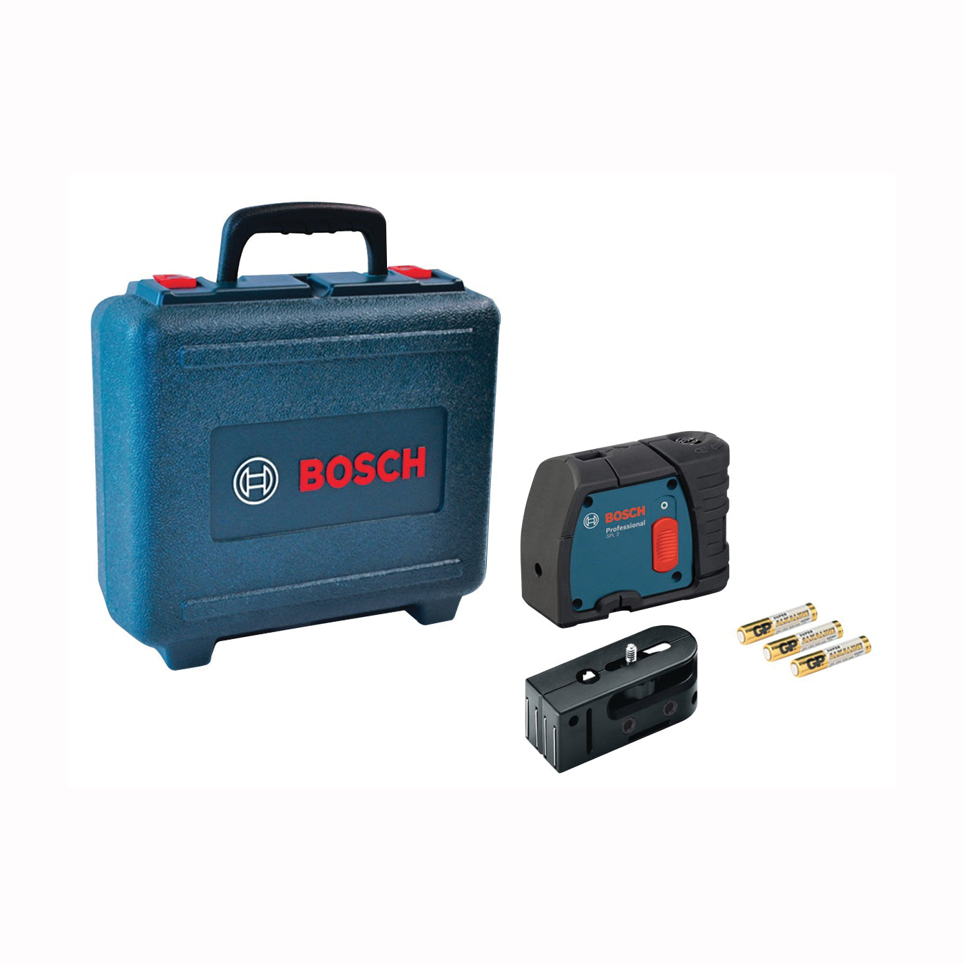 Bosch GPL 2 Laser Level, 100 ft, +/-1/4 in at 100 ft Accuracy, 2-Beam